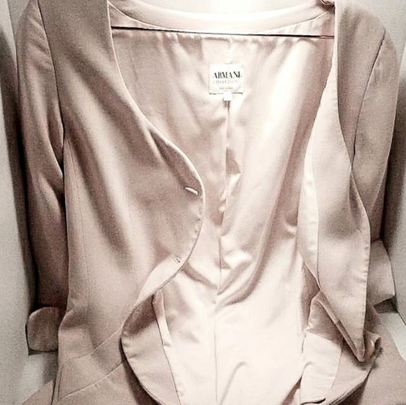 ARMANI COLLEZIONI SILK-LINED BLAZER JACKET - Picture 3 of 4